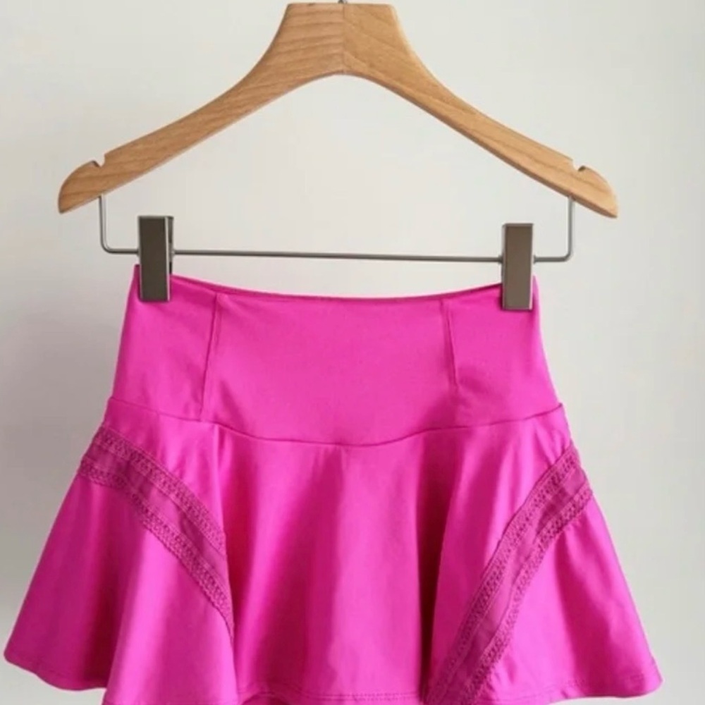 Bright Pink Flared Women's Skirt